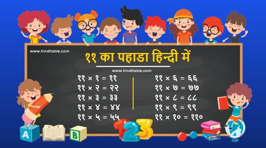 11 Ka Pahada in Hindi